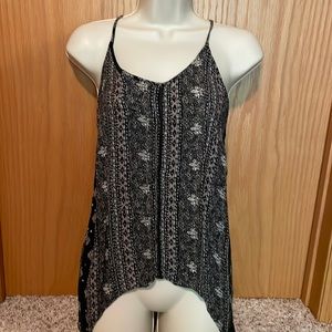 Black tank top with open back